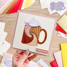 Load image into Gallery viewer, iris fold hot chocolate card
