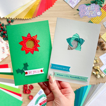Load image into Gallery viewer, two iris fold flower cards