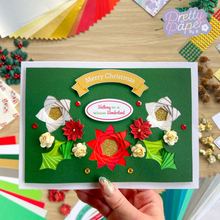 Load image into Gallery viewer, Merry Christmas flower card