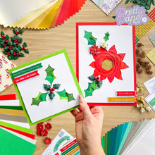 Load image into Gallery viewer, holly and poinsettia cards