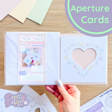 Load image into Gallery viewer, Floral Heart Card Aperture Pack