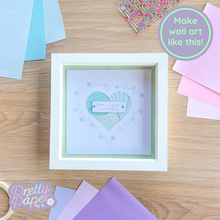 Load image into Gallery viewer, Framed turquoise floral heart