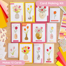 Load image into Gallery viewer, Flowers at Home card making kit