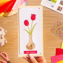 Load image into Gallery viewer, Flowers at Home Bumper Card Making Kit | Roses and Tulips | Iris Folding Beginner to Intermediate