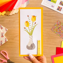 Load image into Gallery viewer, Flowers at Home Bumper Card Making Kit | Roses and Tulips | Iris Folding Beginner to Intermediate