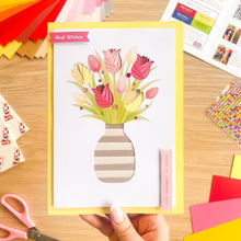 Load image into Gallery viewer, Flowers at Home Bumper Card Making Kit | Roses and Tulips | Iris Folding Beginner to Intermediate