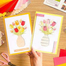 Load image into Gallery viewer, Flowers at Home Bumper Card Making Kit | Roses and Tulips | Iris Folding Beginner to Intermediate