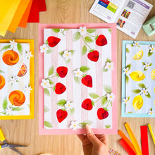 Load image into Gallery viewer, strawberry iris folding wall art picture