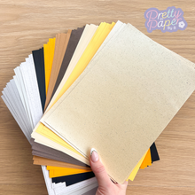 Load image into Gallery viewer, Animal fur and bird feather toned papers for card making - A5 - 60 sheets