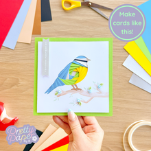 Load image into Gallery viewer, Iris Fold Blue Tit Greeting Card