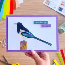 Load image into Gallery viewer, Iris fold Magpie card