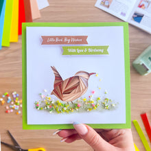Load image into Gallery viewer, Iris fold wren card