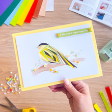Load image into Gallery viewer, Iris fold siskin bird card