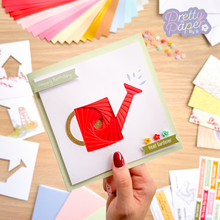 Load image into Gallery viewer, Iris Fold Watering Can card