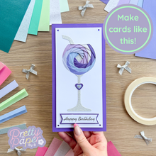 Load image into Gallery viewer, Gin Glass Aperture Card (Pack of 3) | 3 x Apertures, Coloured Card Blanks & Envelopes