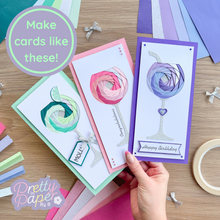 Load image into Gallery viewer, Three iris fold gin glass cards