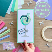 Load image into Gallery viewer, Gin Glass Aperture Card (Pack of 3) | 3 x Apertures, Coloured Card Blanks & Envelopes