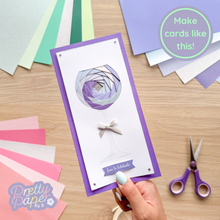 Load image into Gallery viewer, Purple gin glass iris fold card with printed stem
