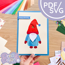 Load image into Gallery viewer, Gonk Iris Folding Pattern PDF & SVG | Gnome Beginner Printable Template Download | Cut File
