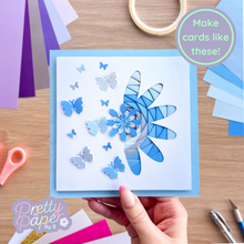 Load image into Gallery viewer, Half Daisy Flower Aperture Card (Pack of 3) | 3 x Apertures, Coloured Card Blanks & White Envelopes | Flower