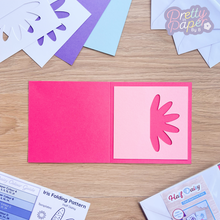 Load image into Gallery viewer, pink aperture on bright pink card blank