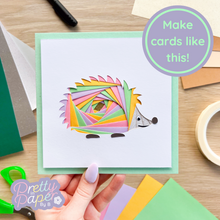 Load image into Gallery viewer, Iris Folding Hedgehog Card