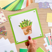 Load image into Gallery viewer, Succulent Iris folding card