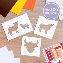 Load image into Gallery viewer, Add-on extension pack for Highland Cow Card making kit
