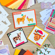 Load image into Gallery viewer, Three iris fold highland cow cards