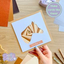 Load image into Gallery viewer, Iris Fold Horse in brown