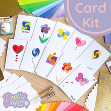 Load image into Gallery viewer, Iris folding beginner card making kit makes ten cards
