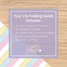 Load image into Gallery viewer, Present Iris Folding Patterns Bundle x4 | Four Square Beginner Printable PDF Download
