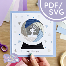 Load image into Gallery viewer, Iris Folding Snow globe Template