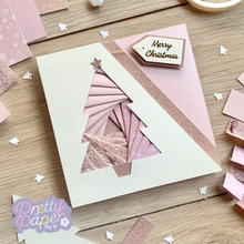 Load image into Gallery viewer, Christmas Tree Iris Folding Pattern PDF & SVG | Xmas Tree Beginner Printable Download | Cut File | Card Making Template