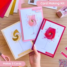Load image into Gallery viewer, It's Wine Night Iris Folding Card Making Kit