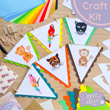 Load image into Gallery viewer, Jungle Animal Iris Folding Bunting Kit
