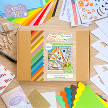 Load image into Gallery viewer, Jungle animal iris fold bunting kit