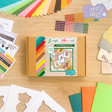 Load image into Gallery viewer, Jungle animal card making kit