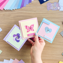 Load image into Gallery viewer, Three iris fold mini cards