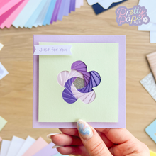 Load image into Gallery viewer, Purple iris fold flower card