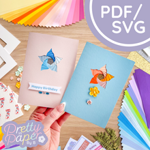 Load image into Gallery viewer, Lily Flower iris folding pattern template