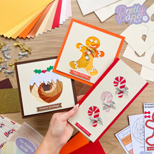 Load image into Gallery viewer, Three Christmas treats iris fold cards