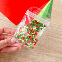 Load image into Gallery viewer, Autumn Coming Through Maple Leaf Sequins Embellishments, 800 pcs (approx.) | Emerald Green, Light Green, Red