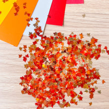 Load image into Gallery viewer, Hello Autumn Maple Leaf Sequins Embellishments, 800 pcs (approx.) | Orange, Red, Silver