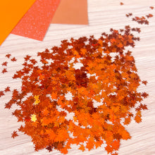 Load image into Gallery viewer, Rusty Copper Maple Leaf Sequin Embellishments, 800 pcs (approx.) | Orange, Brown