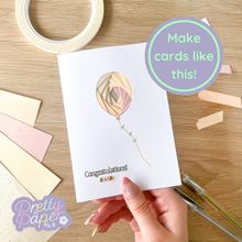 Load image into Gallery viewer, Make cards like this - Iris Folding Balloon card