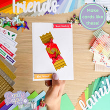 Load image into Gallery viewer, Cracker Mini Christmas Card Apertures A6 (Pack of 6) | White Card Blanks & Envelopes x6