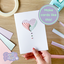 Load image into Gallery viewer, Make cards like this - iris fold heart card