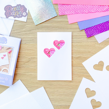Load image into Gallery viewer, mini hearts card in pink