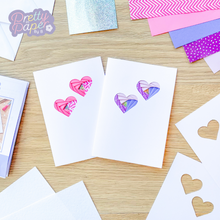 Load image into Gallery viewer, mini hearts iris folding cards